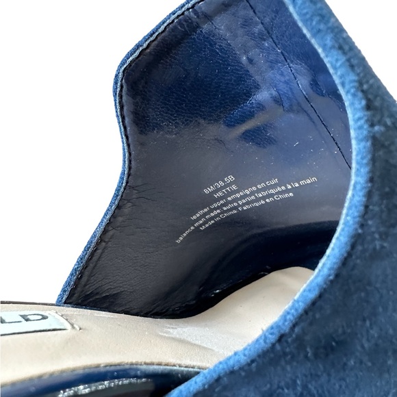 KARL LAGERFELD Designer Mules Slip On Hettie Chunky Heel Suede Tassel Size 8 - Picture 5 of 7